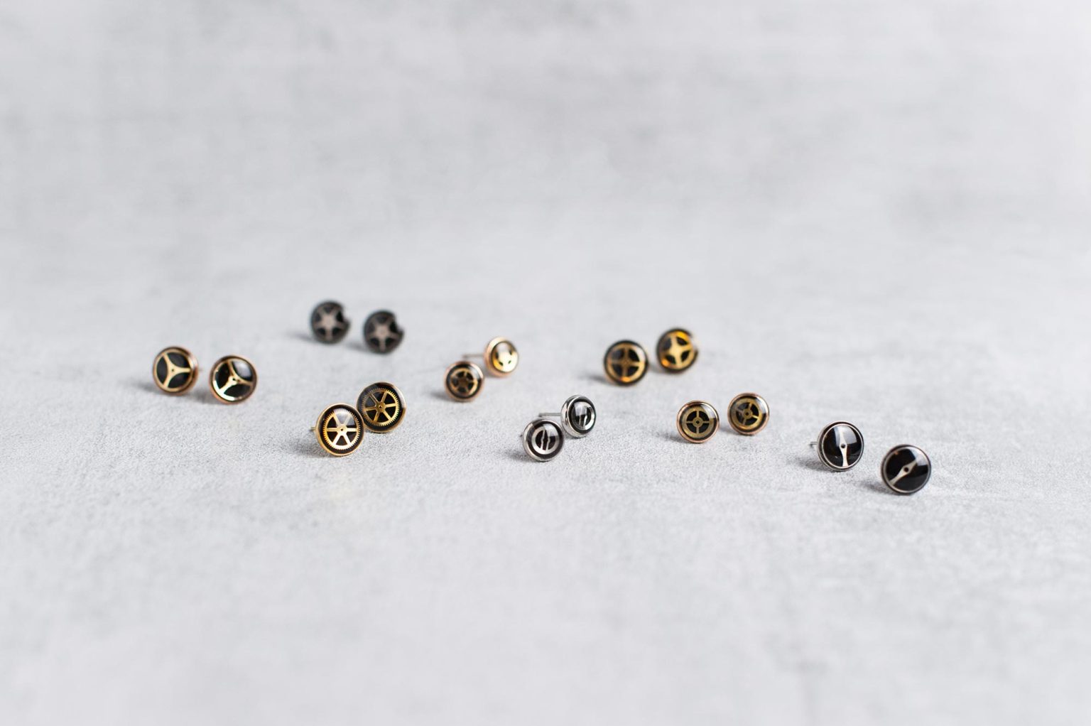 Handcrafted Steampunk Earrings with Watch Parts