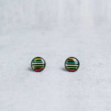 Handmade black mechanical earrings with tiny watch parts