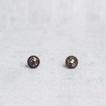 Handmade steampunk earrings with various vintage watch parts