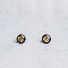 Bronze steampunk studs with detailed mechanical pieces
