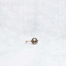 Small, handmade steampunk ring in rose gold, 8mm, adjustable size