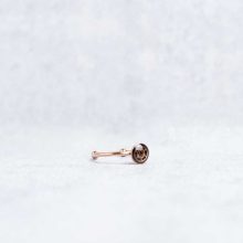 Small, handmade steampunk ring in rose gold, 6mm, adjustable size