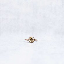 Small, handmade steampunk ring in rose gold, 8mm, adjustable size