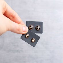 Delicate, handmade alternative earrings with repurposed watch gears