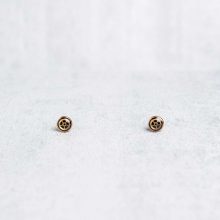 Handmade-Steampunk-Minimalist-Earrings-Gears-5B-6mm Minimalist steampunk earrings with genuine watch gears to complement your alternative outfit