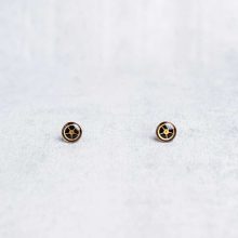 Handcrafted minimalist steampunk earrings in rose gold
