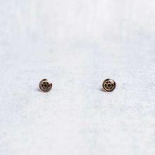 Handcrafted minimalist steampunk earrings in rose gold