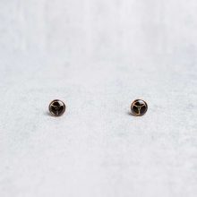 Handcrafted minimalist steampunk earrings in rose gold