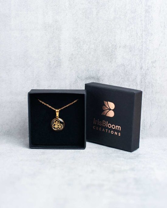 Unique steampunk necklace with genuine watch mechanisms