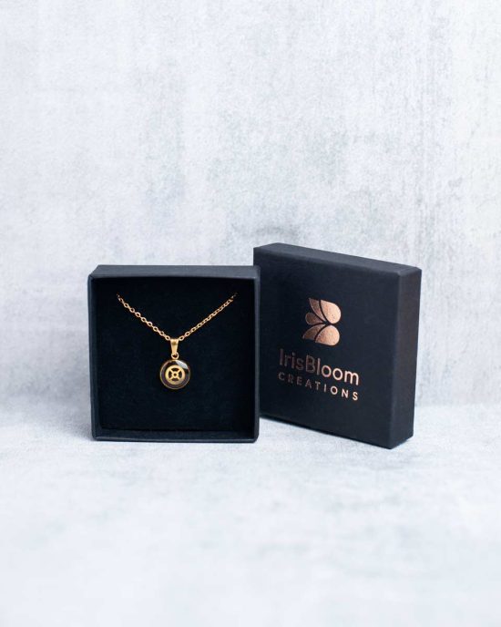 Unique steampunk necklace with genuine watch mechanisms