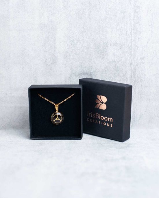 Unique steampunk necklace with genuine watch mechanisms