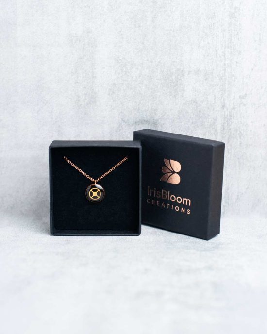 Unique steampunk necklace with genuine watch mechanisms