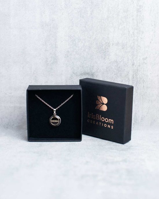 Unique steampunk necklace with genuine watch mechanisms in silver