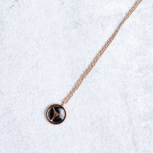 Unique, handmade minimalist steampunk necklace in rose gold, 12mm